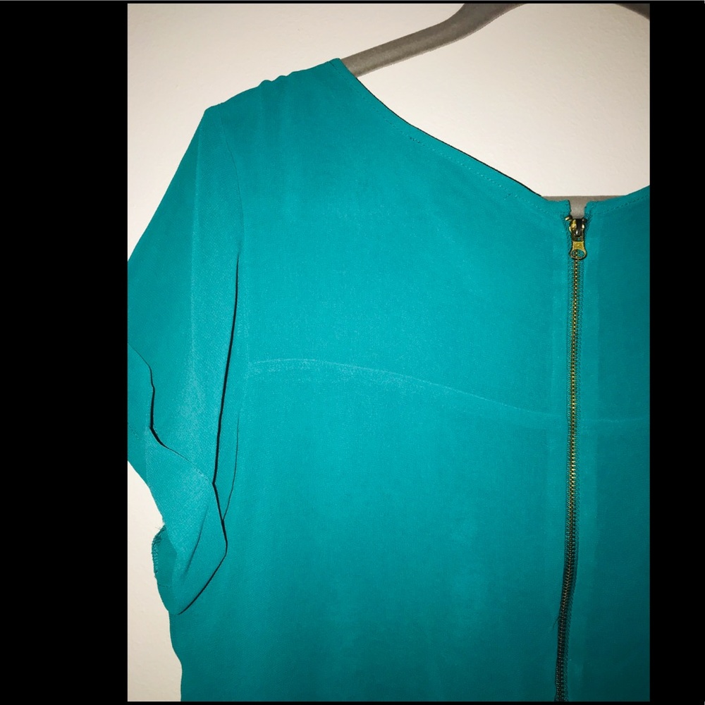 Forever 21 Love 21 teal short sleeve top large - Picture 5 of 5